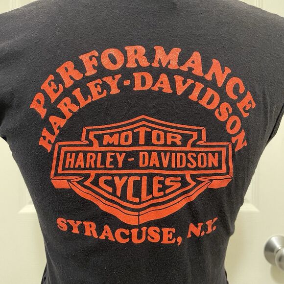 Vintage‎ 80s Harley Davidson 3D Emblem Fringe Shirt Rare Womens Medium Syracuse - Picture 6 of 8